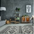 thumbnail image 2 of Ladole Rugs Stylish Contemporary Trellis Smooth Area Rug Carpet in Ivory-Light Grey 8x11 (7'10" x 10'5", 240cm x 320cm), 2 of 4