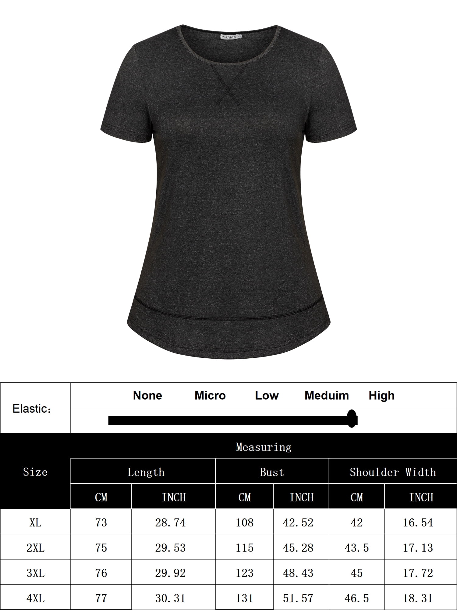 Plus Size Short Sleeve Workout Shirt