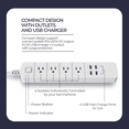 thumbnail image 4 of eco4life Wireless Smart Power Strip with Surge protection, Compatible with Alexa Google Home, no Hub required, controlled by eco4life app(4 Outlets, 4 USB Ports), 4 of 6