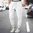 thumbnail image 3 of Joggers for Men Elastic Waist Drawstring Casual Lightweight Sweatpants with Pockets Jogging Pants Trousers, 3 of 7