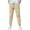 Beige, variant on Toddler Boys Cuffed Pants Slim Drawstring Fleece Lined Trousers Elastic Waist Solid Color Casual Pants,4-12 Y