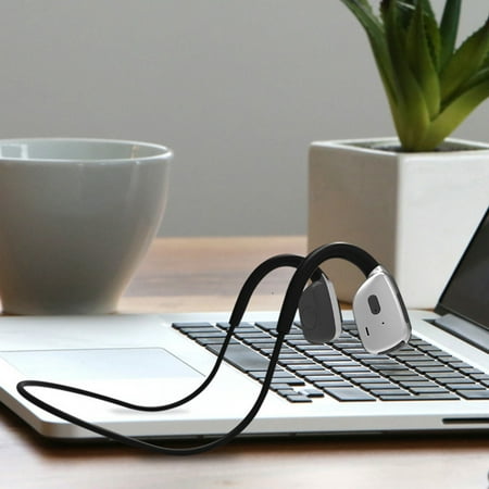 Wireless Earphone Hwkond Wireless Earplugs Bluetooth Headset Hang Ear Type IP56 Waterproofing Grade Bluetooth 5.1 Portable Material Sports Headphones Silver Up to 60% Off