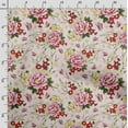 thumbnail image 3 of Soimoi Chinese Floral Printed, Cotton Fleece, Fabric by The Yard Sewing DIY Stretch Fabric 56 Inches Wide, WarmFabric for Hats, Coats, Gloves, Blankets, Light Pink, 3 of 5