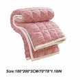 thumbnail image 3 of Thick Flannel Mattress Pad - 70.9x78 Inch Solid Color Quilted Mattress Topper with Non-Slip Backing, Machine Washable Warm Bed Cover (Pink)​, 3 of 7
