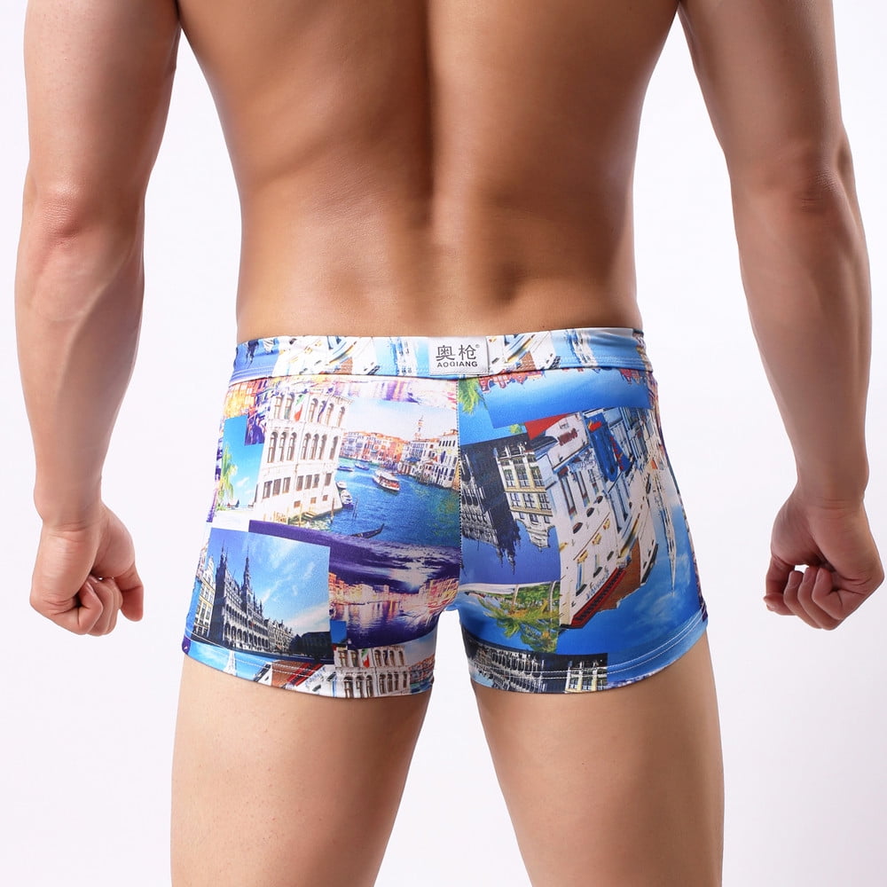 Mens Trunk Underwear Board Shorts Floral White Xl