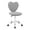 Gray, variant on Impressions Vanity Heart 360 Degree Swivel Vanity Chair with Adjustable Seat Height (Cool Gray)