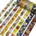 thumbnail image 3 of Wrapables Nature Metallic Foil Washi Tape Set for Scrapbooking, Stationery, Diary, Card Making, (8 Rolls), Floral Bloom, 3 of 6