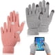 thumbnail image 2 of Minnieouse 2 pares de guantes táctiles multifunción, sensibles al tacto, cómodos de llevar, guantes adhesivos para pantalla táctil guantes y mitones Gris+Rosa, 2 of 6