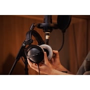 beyerdynamic DT 770 PRO 250 Ohm, Closed-Back Over-Ear Wired Studio Headphones, 3m Coiled Cable, Black with Gray Velour Ear Pads