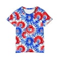 thumbnail image 4 of Amidoa Girls Short Sleeve Crewneck Cute Graphic Cotton Casual Summer Tee Multicolor,110, 4 of 4