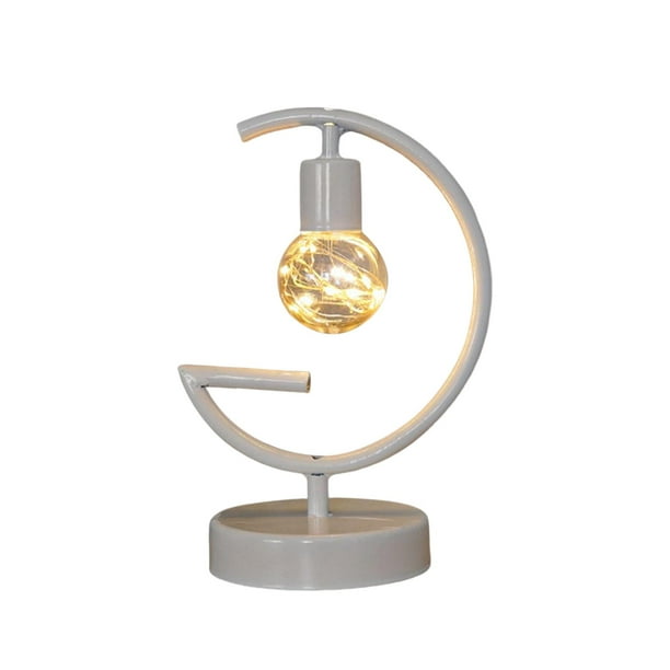 Lámpara de mesa moderna con iluminación LED, luz nocturna decorativa, luz de lectura inalámbrica G blanca