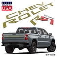 thumbnail image 2 of BDTrims Tailgate Raised Letters Compatible with 2019-2024 Silverado Models (Yellow Carbon), 2 of 2