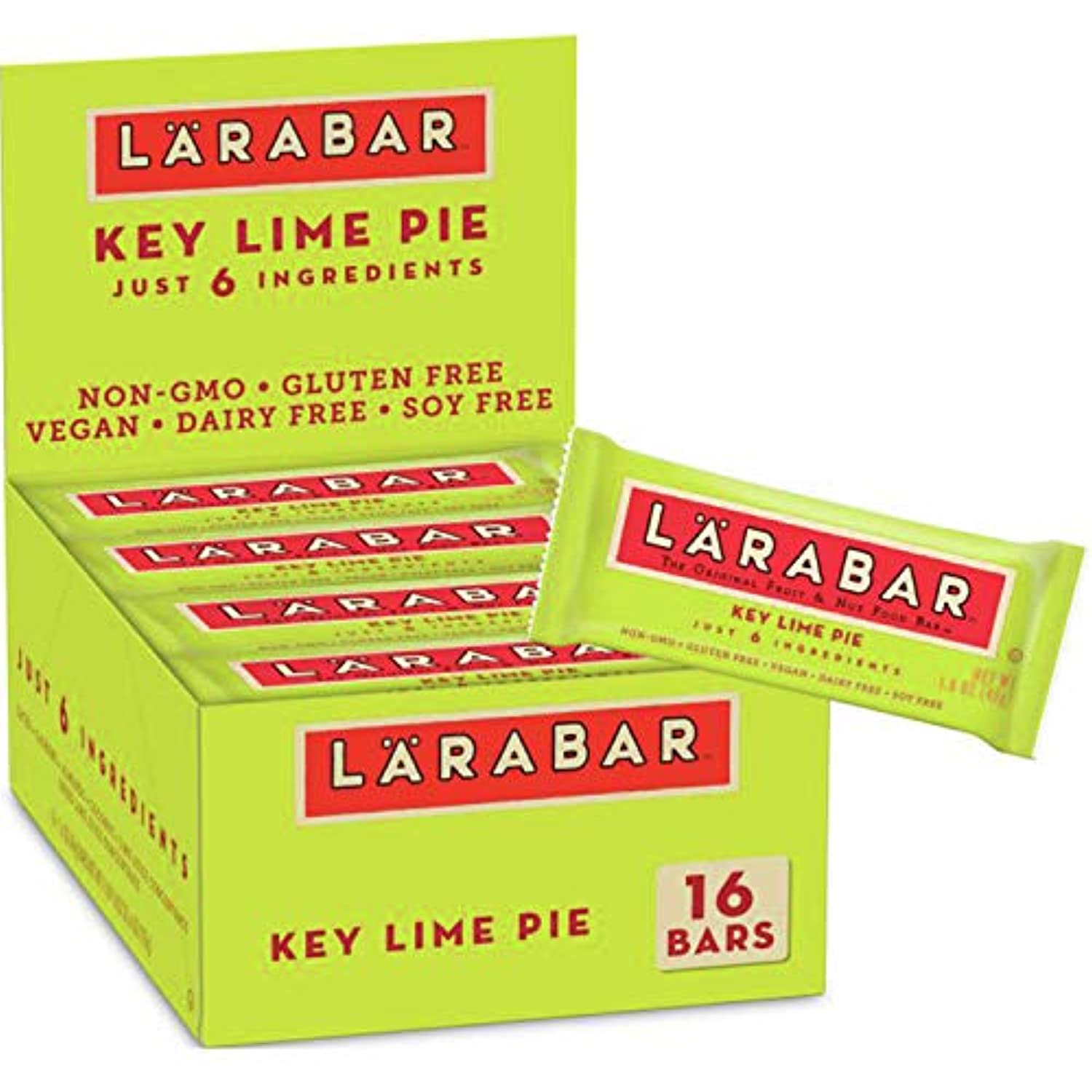 Larabar Key Lime Pie, Gluten Free Vegan Fruit & Nut Bar, 1.6 Oz Bars