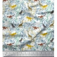 thumbnail image 1 of Soimoi Georgette Viscose Fabric Leaves & Dinosaur Jungle Print Fabric by The Yard 42 Inch Wide, 1 of 1