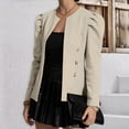 thumbnail image 2 of BangWanChi Sweatshirt Blazer Jacket Women Fashion Women's Color Long Sleeve Slim Tops Blouse Suit Outwear, 2 of 5