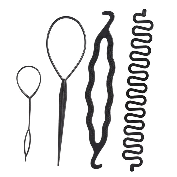 Herramientas De Peinado Para Trenzar Moños, Accesorios De Bricolaje Para Mujeres Con Clip Para El Cabello, Herramienta Para El Cabello Con Disco De Esponja Y Clips Adecuados Para