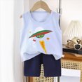 thumbnail image 2 of kaprioy Toddler Boys Sleeveless Cartoon Print Tank Top and Shorts Set Cotton Boys Summer Clothes 3 6 12 18 24M 2T 3T 4T 5T 6T, 2 of 4