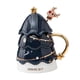 thumbnail image 2 of Taza de café nórdica de cerámica con tapas, tazas de cristalería, taza de agua para té, bebidas calientes, leche, café, regalos de inauguración de Sunnimix Tazas de cerámica, 2 of 8