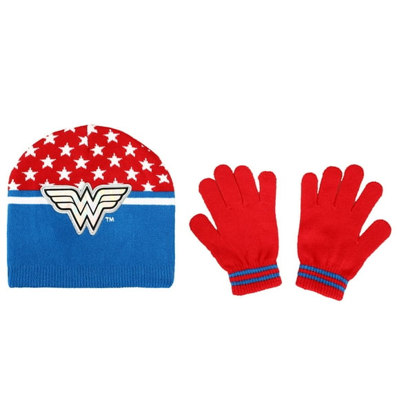 Wonder Woman Knitted Beanie and Gloves set for kids