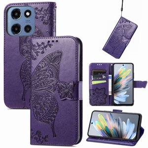 Dteck Butterfly Wallet Case for Motorola Moto G 2025