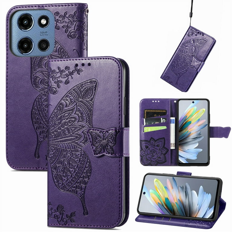 Dteck Butterfly Wallet Case for Motorola Moto G 2025 photo 1
