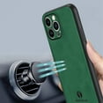 thumbnail image 2 of Nalacover Case for iPhone 13 Pro,Slim Luxury Premium PU Leather Non-Slip Grip Shockproof Bumper Anti-Scratch [ with Tempered Glass Screen Protector ] Cases For iPhone 13 Pro, Darkgreen, 2 of 8