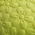 thumbnail image 7 of Quilted Floral Throw Pillow Covers 26 x 26 Inch (Set of 2, Lime), 7 of 7