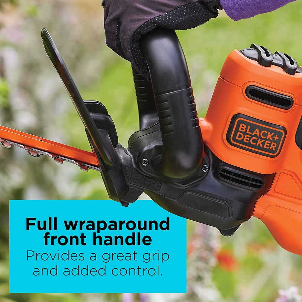 22 Inch Electric Hedge Trimmer with Dual Action Blade and Lightweight Design for Garden Shrub Care