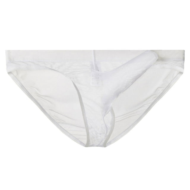 GDREDA Lingerie pour Hommes String Transparent pour Hommes Mince en Maille sous-Vêtements Aguichant Blanc,G