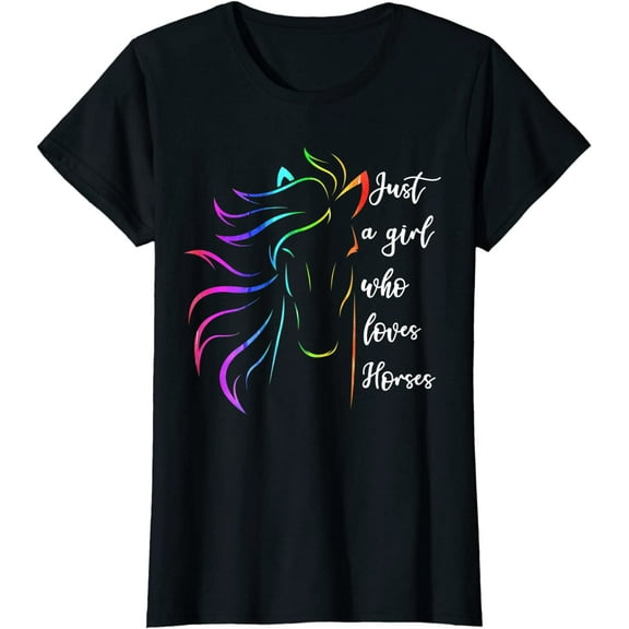Just A Girl Who Loves Horses Horseback riding Cute Horse T-Shirt