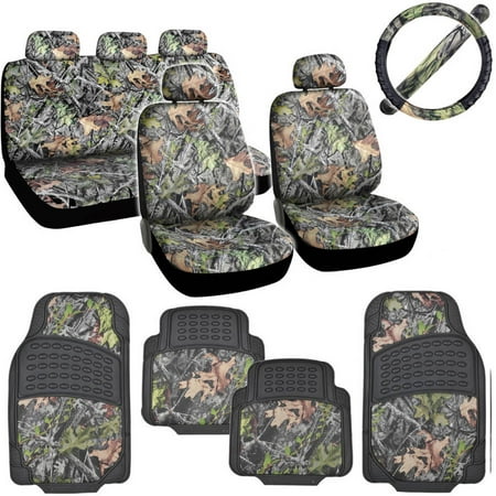 BDK Hawg Camouflage Car Seat Covers with Floor Mats and Steering Wheel