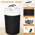 thumbnail image 7 of Aertyole 2Pcs 90L Laundry Basket, Laundry Hamper, Collapsible Laundry Baskets, Laundry Bags, Waterproof with Foam Protected Aluminum Handles for College Dorm, Family (Black+Grey), 7 of 7