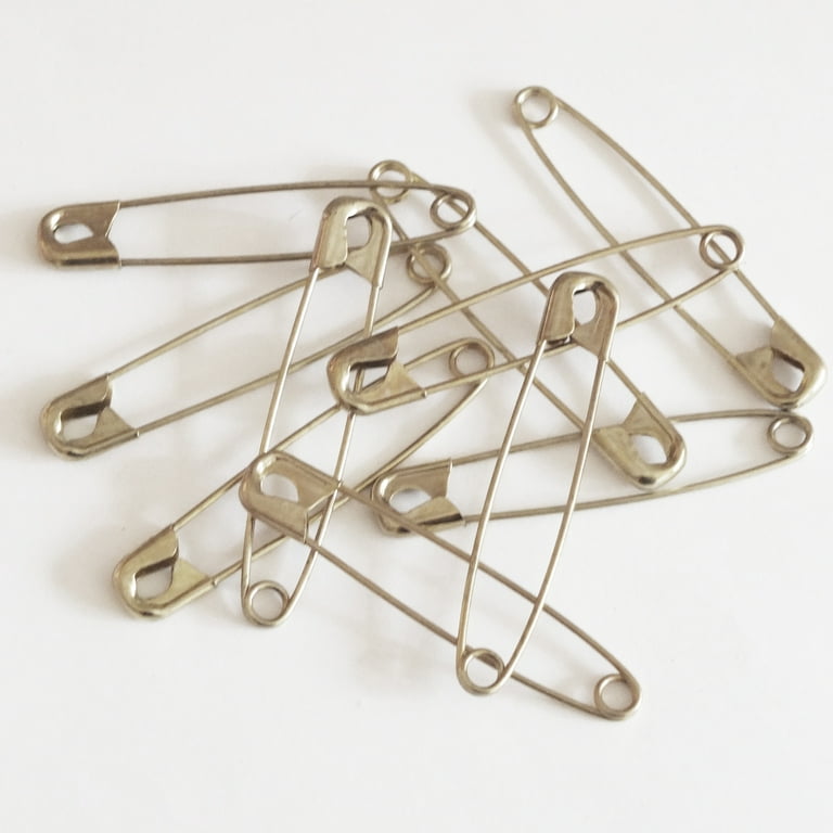 Safety PINS Size 1 (1) Silver Tone Bulk PK/100 Made in USA