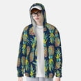 thumbnail image 4 of Goofa Colorful Pineapples Printed Women's UPF 50+ Sun Protection Hoodie Jacket Lightweight Long Sleeve Sun Shirt for Women with Pocket Hiking Outdoor-X-Large, 4 of 9