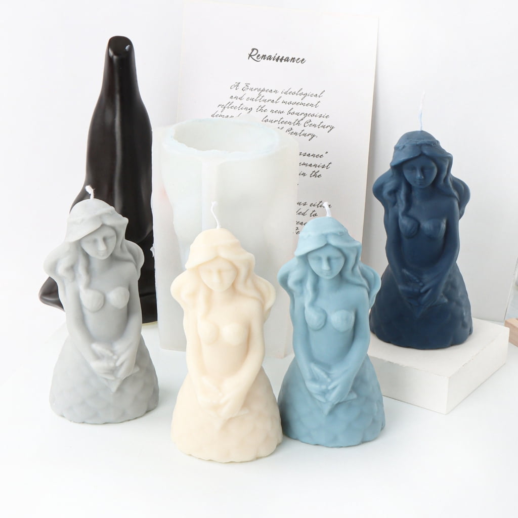 Silicone Candle Mold for Home Decorations Wax Mold Long Hair Candle Making DIY Candle Art Craft