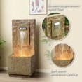 thumbnail image 5 of Teamson Home Spa Waterfall Outdoor Water Fountain–LED Light with Adjustable Flow & Electric Pump, Brown, 5 of 12