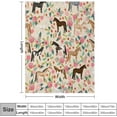 thumbnail image 2 of Horses Floral Horse Breeds Farm Animal Pets Flannel Fleece Throw Blanket Novelty Lightweight Air Conditioned Blankets for Couch Sofa Living Room Camping 60"x80", 2 of 6