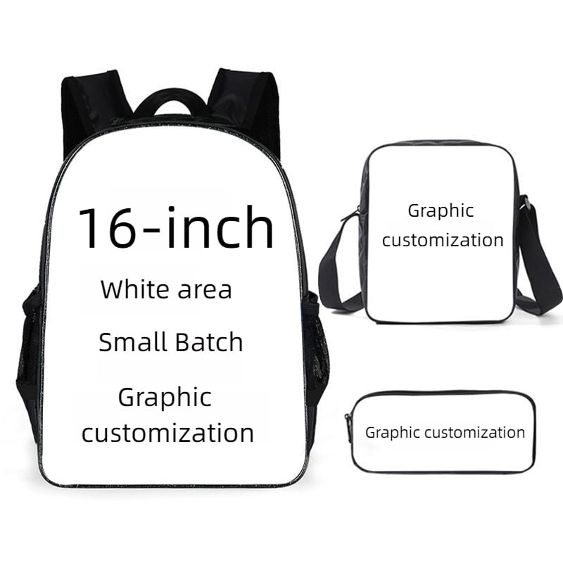 Temu Hot sale Custom school bags set Student schoolbag Small amount Wholesale diy Printing backpack kids school bag Walmart