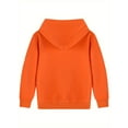 thumbnail image 6 of HILEELANG 4-12 Toddler/Little/Big Boys Girls Orange Solid Color Hoodie Pullover 7-8, 6 of 6