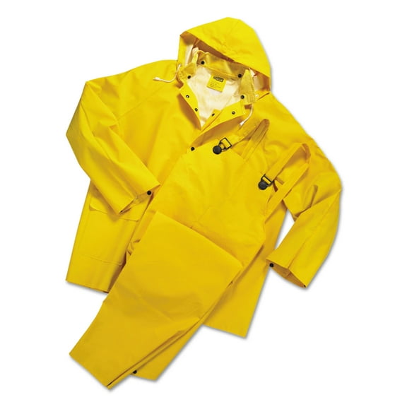 Anchor Brand Rainsuit, PVC/Polyester, Yellow, Large -ANR9000L