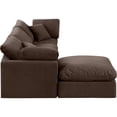 thumbnail image 4 of Meridian Furniture Indulge 94" Velvet L-Shaped Modular Sectional in Brown, 4 of 9