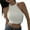 White, variant on Beach Vacation Clothes for Women Crop Top Compression Shirt Bra Tops Crack Tops Crazy Chicken Lady Top Bulk Pack Womens Checke Women Little Year 10 Memory Foam Colla Sleeveless Blouses Black One Size