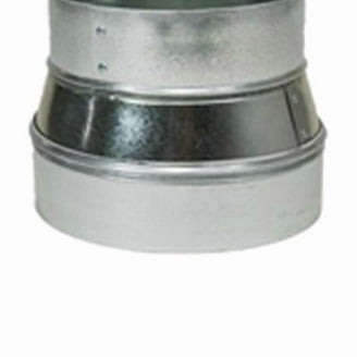 9 X 8 Round Reducer Duct Fitting - 26 Ga Galvanized Steel, Pre-Sealed, SMACNA/ASTM Standards