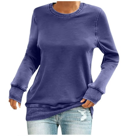 USSUMA Sweatshirt For Women No Hood - Blouses for Women Fashion 2022 Striped Geometric Printed Tee Shirt Crewneck Long-Sleeve Womens Fall Tunics Shirts Vintage Daily Comfort Tunic