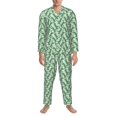 thumbnail image 3 of Balery Dinosaurs on Roller Skater Pijama para Hombre de Dos Piezas con Manga Larga, Conjunto de Dormir y Descanso Suave con Bolsillos-XX-Large, 3 of 7
