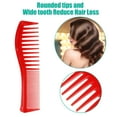 thumbnail image 3 of Unique Bargains 2 Pcs Anti Static Hair Comb Wide Tooth for Thick Curly Hair Hair Care Detangling Comb Red, 3 of 7