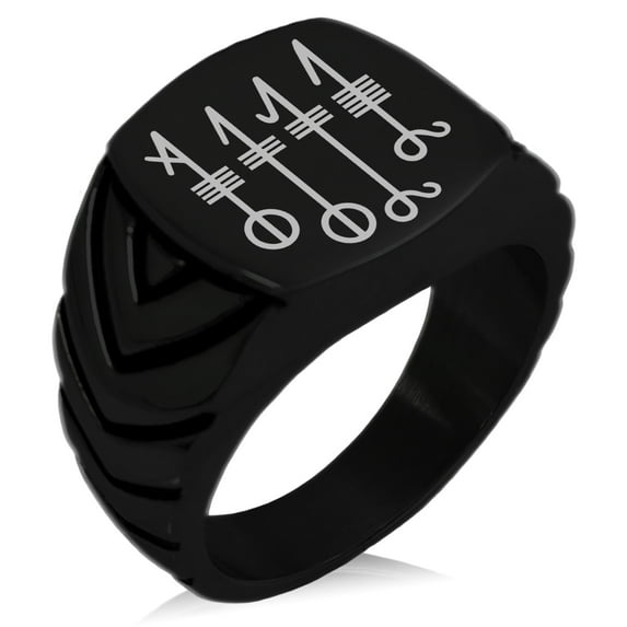 Stainless Steel Svefnthorn Volsungs Viking Norse Chevron Pattern Biker Style Polished Ring