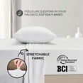 thumbnail image 2 of Sleepdown Jersey Knit King Size Sheets Set 4pc | 100% T-Shirt Cotton Blend Soft Breathable Jersey King Sheets | Stretchy Comfy All Season Jersey Sheets King Size | Deep Pocket King Sheet Set, White, 2 of 8
