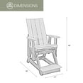 thumbnail image 3 of American Furniture Classics Model 416LGB Brandon Balcony Glider in Light Grey on a Black Base, 3 of 7