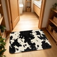 thumbnail image 4 of Cow Print Farmhouses Bathroom Mat Soft Absorbent Non-Slide Shaggys Rug Machines Washable Door Mat For Laundry Room Entryway Indoor Floor Decor, 4 of 7